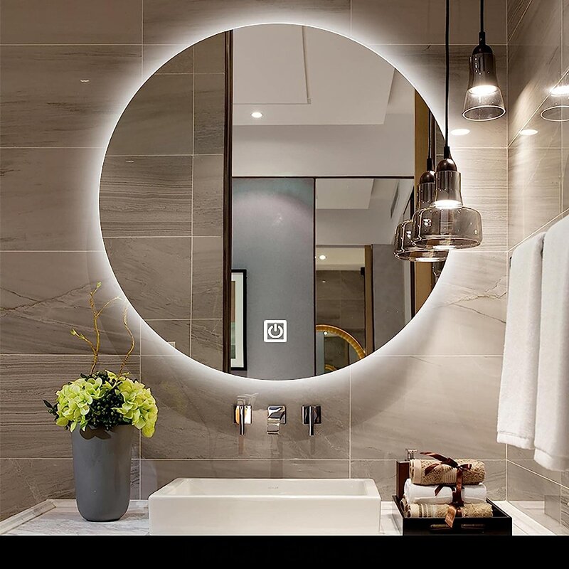 Ассиметричное зеркало для ванной