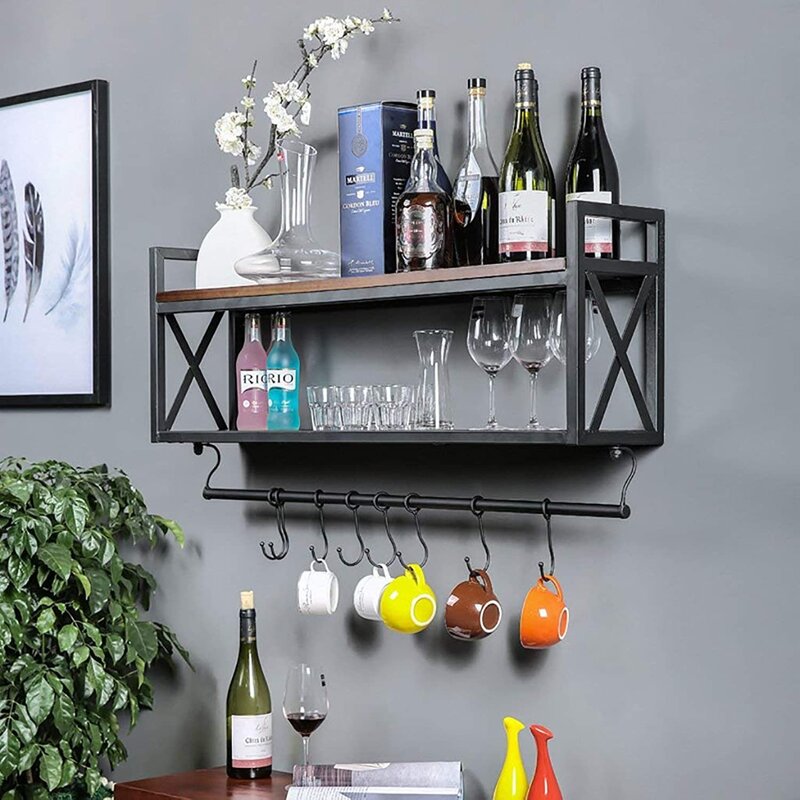 Bar shelf for bottles