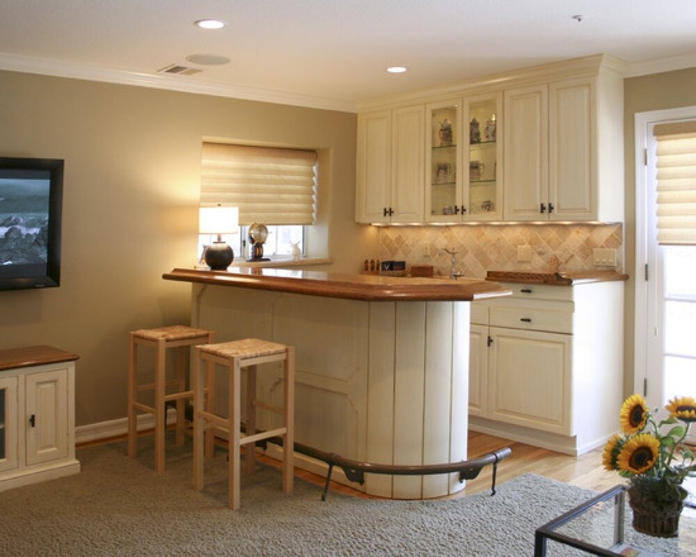 Bar counters in the kitchen in an apartment