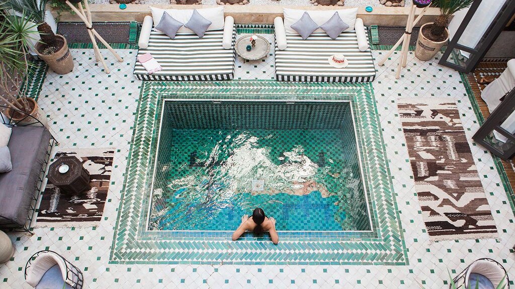 A pool in the apartment