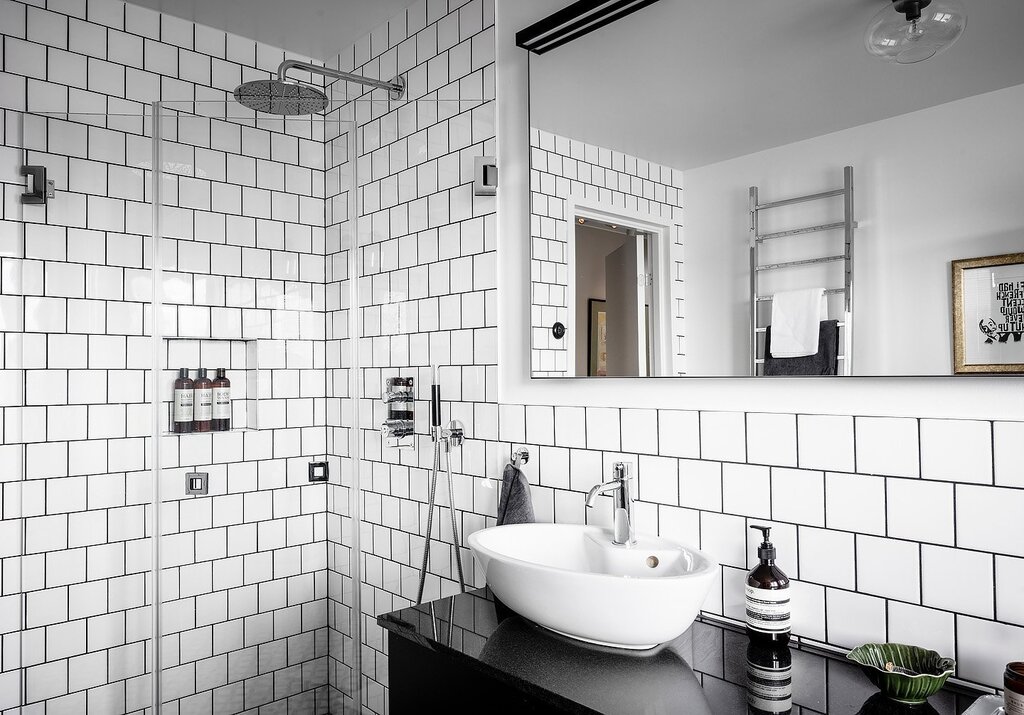 White subway tile