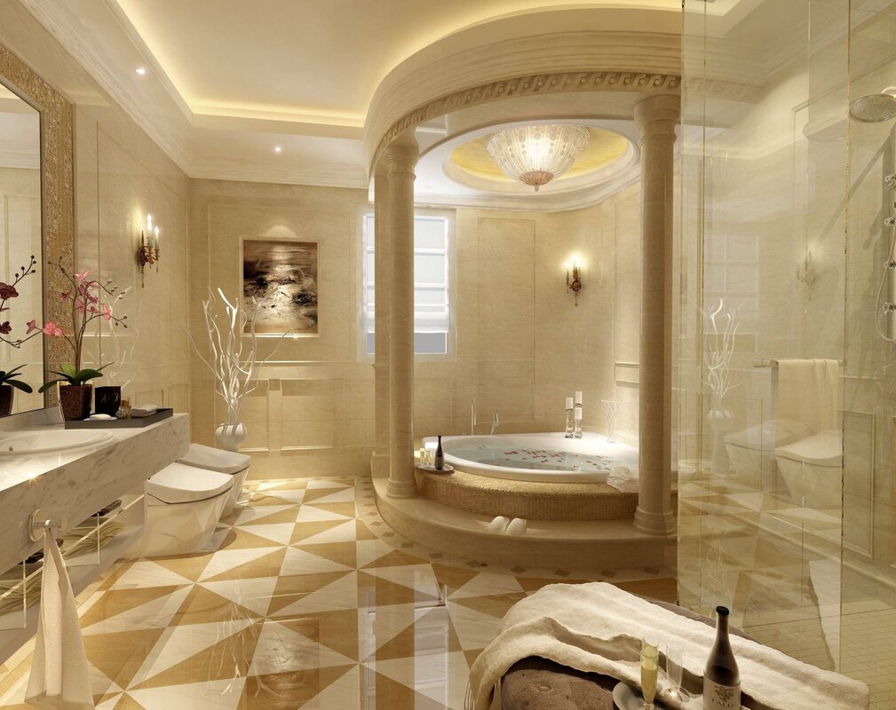 Богатая ванная комната