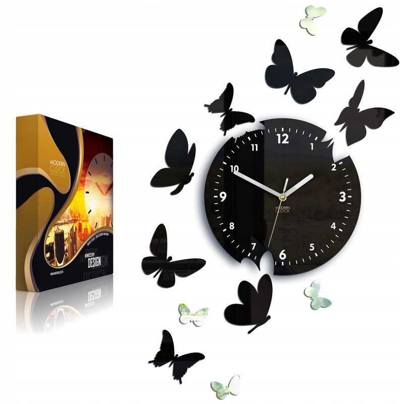 Часы настенные с бабочками