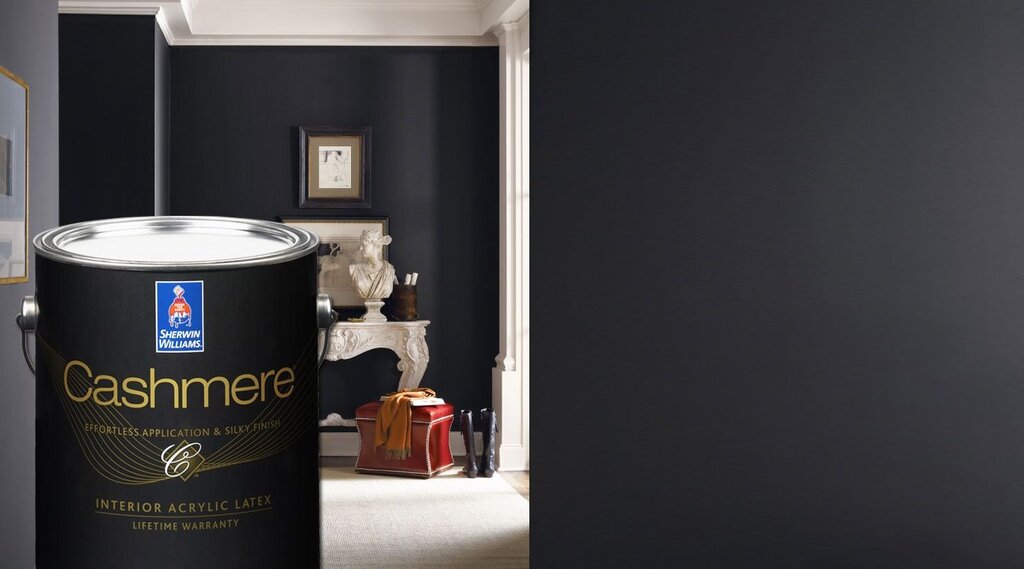 Black matte paint for walls