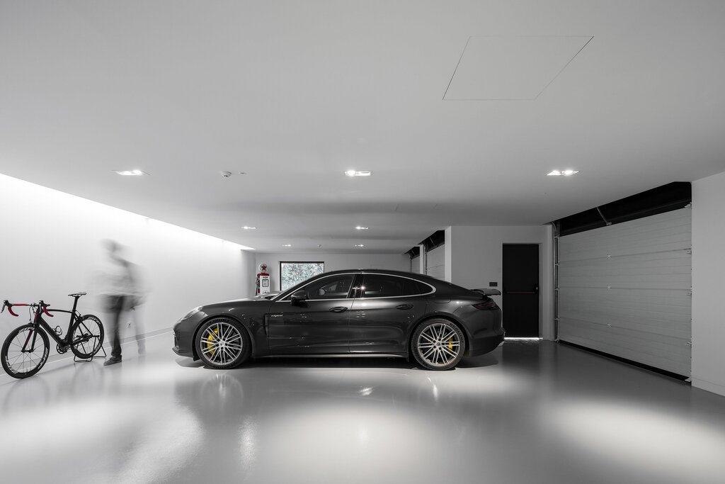 Black garage inside