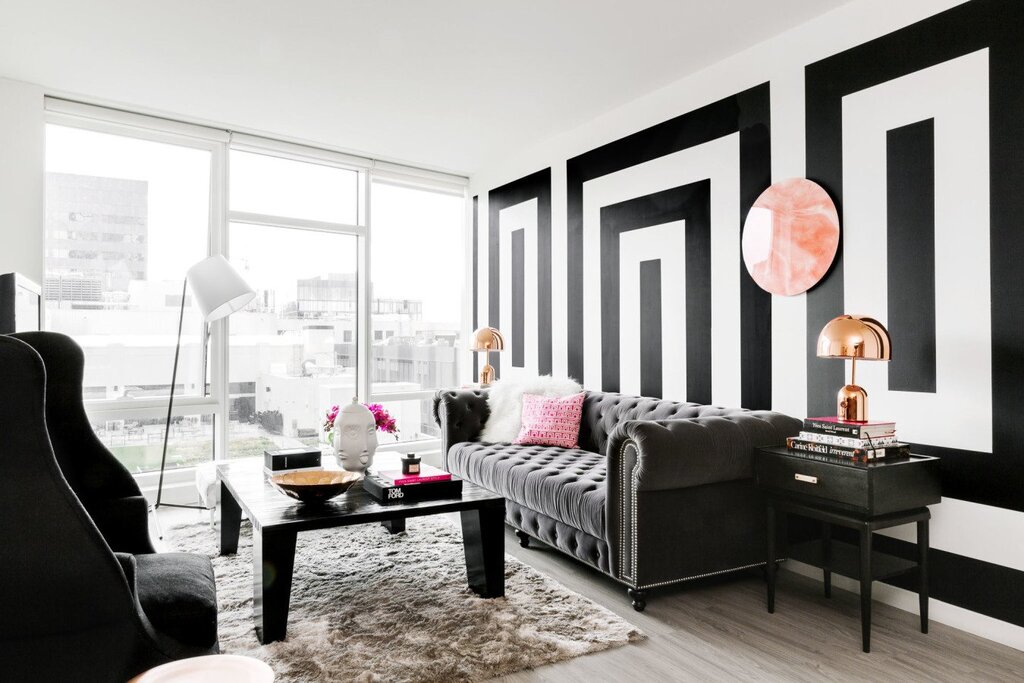 Black and white wall