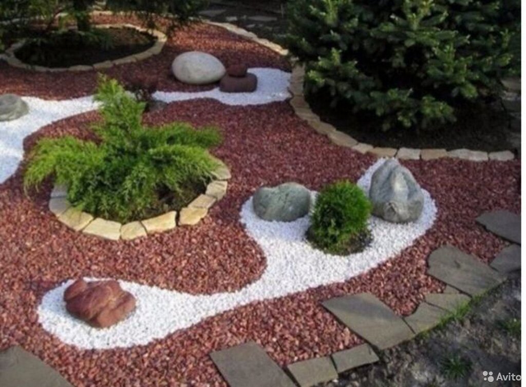 Decorative garden pebbles