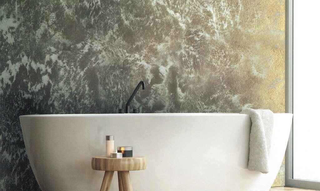 Декоративная краска для стен в ванной