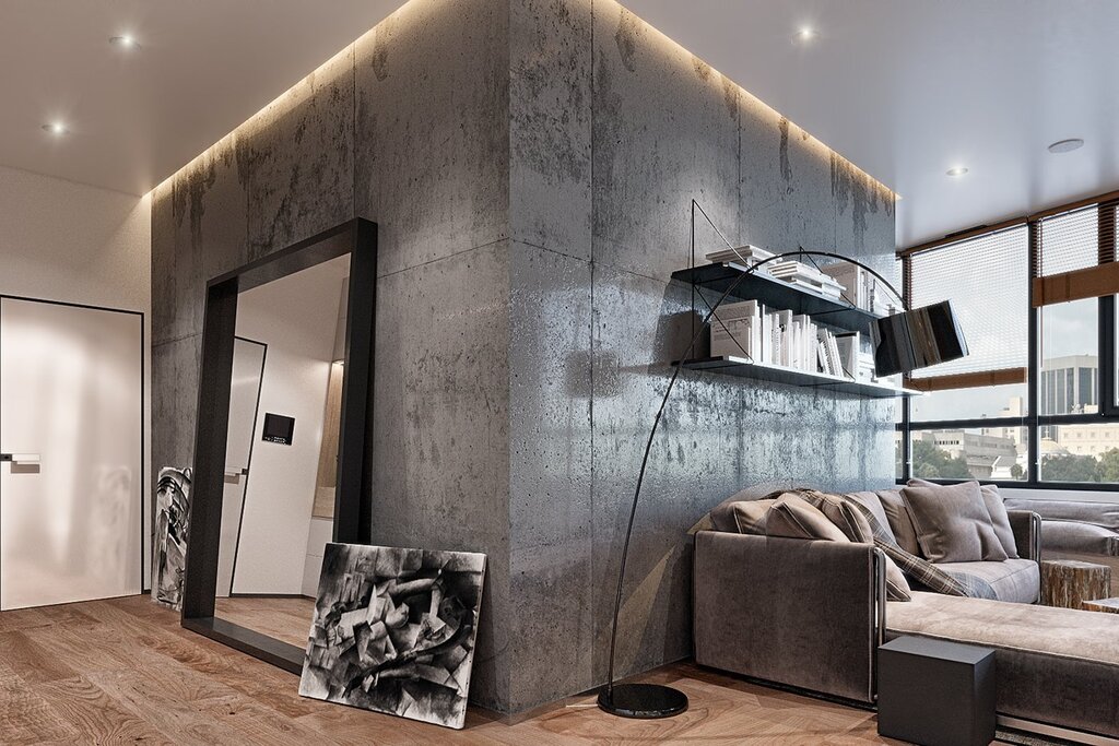 Decorative plaster that looks like concrete