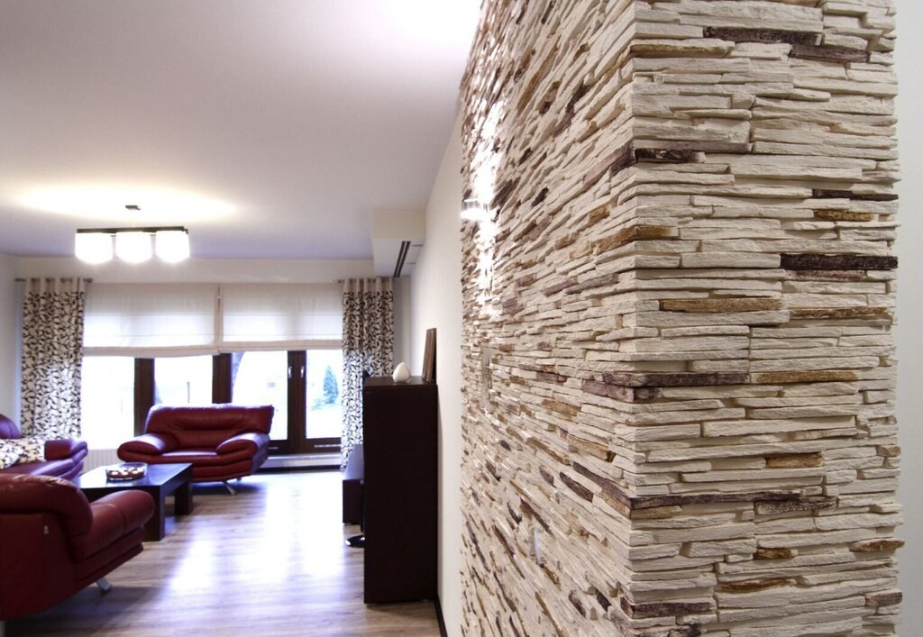 Decorative gypsum stone for interior finishing