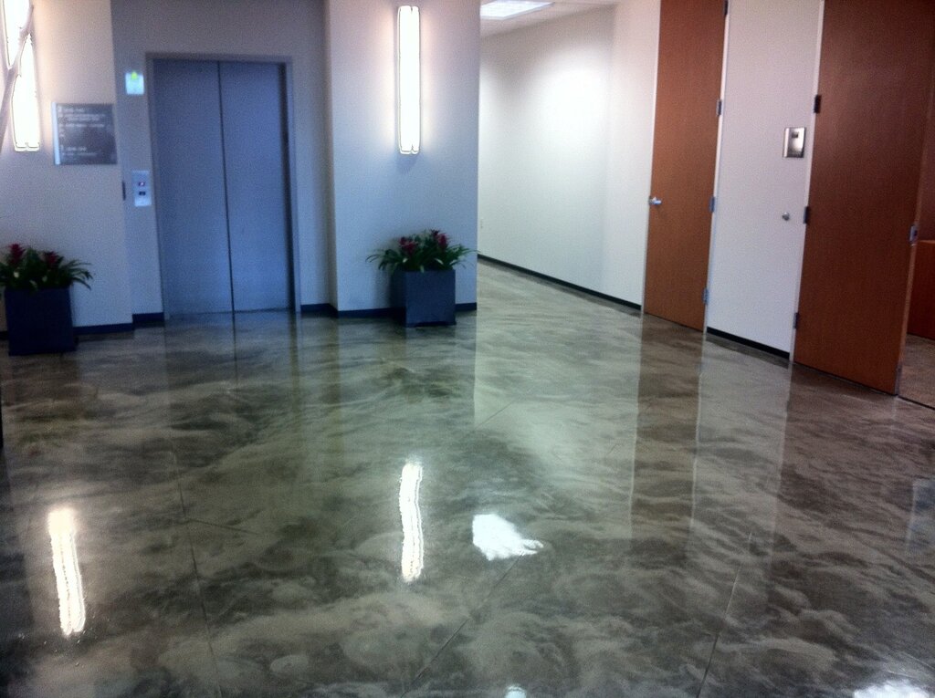 Decorative polymer self-leveling floor 30 фото