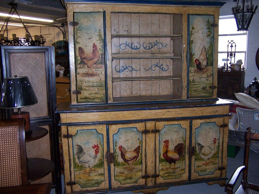 Decoupage of kitchen furniture