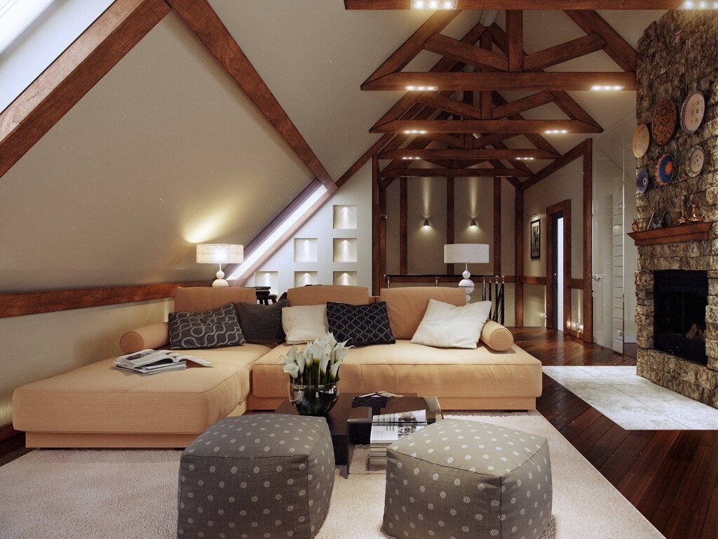 Wooden attic