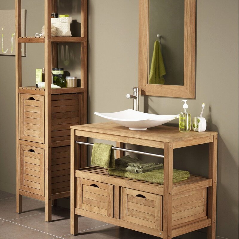 Wooden bathroom furniture