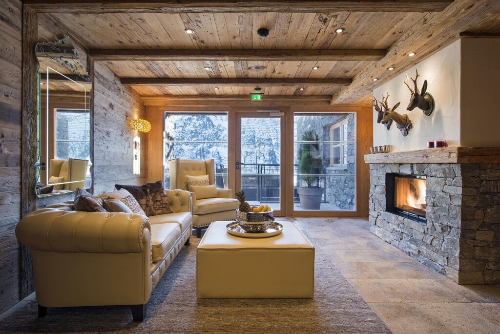 Wooden ceilings in a private house