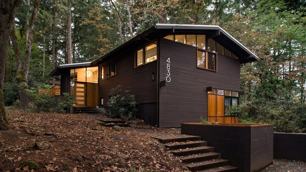 Wooden house in the forest