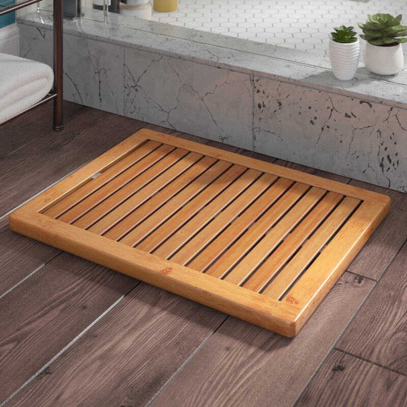 Wooden bath mat