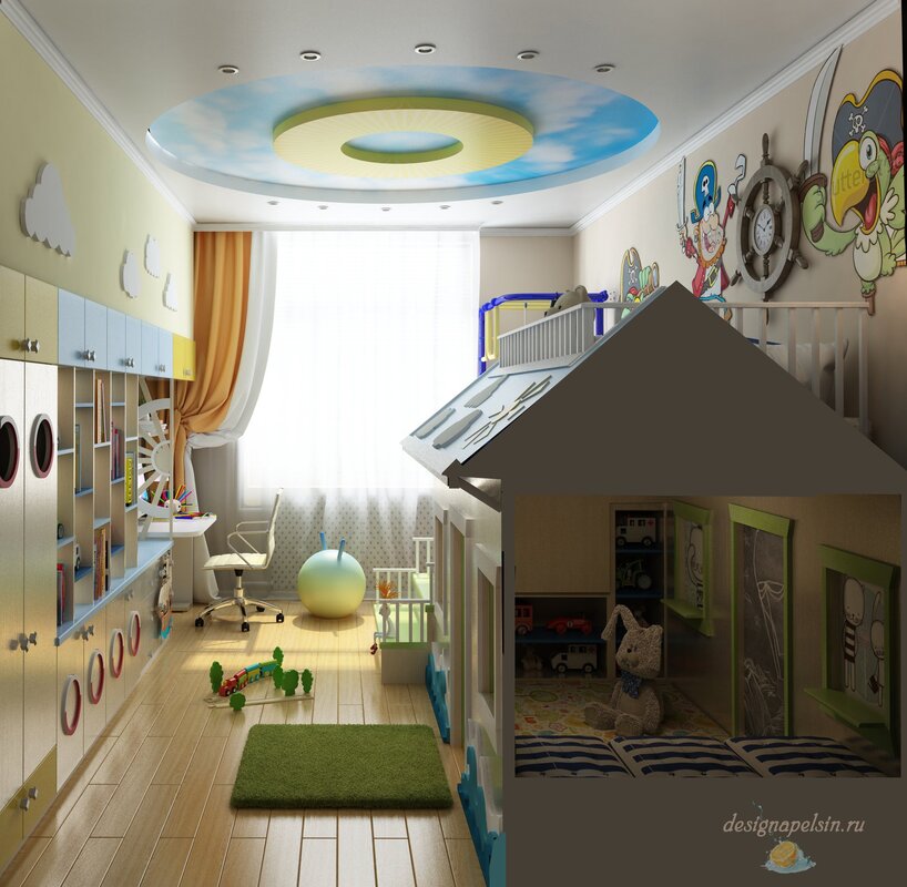 Детская комната для мальчика дошкольника