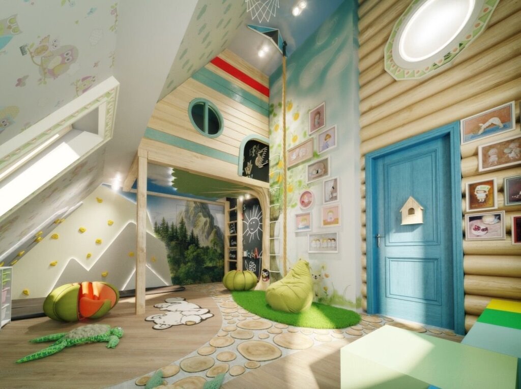 Детская комната с игровой зоной 38 фото