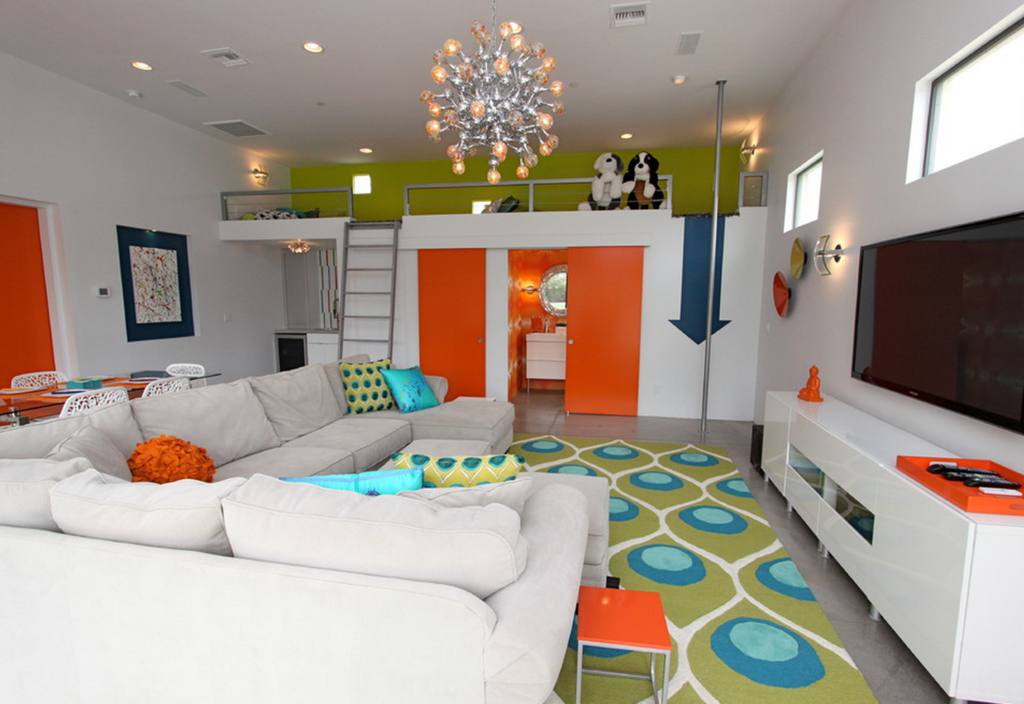 Children's room combined with the living room