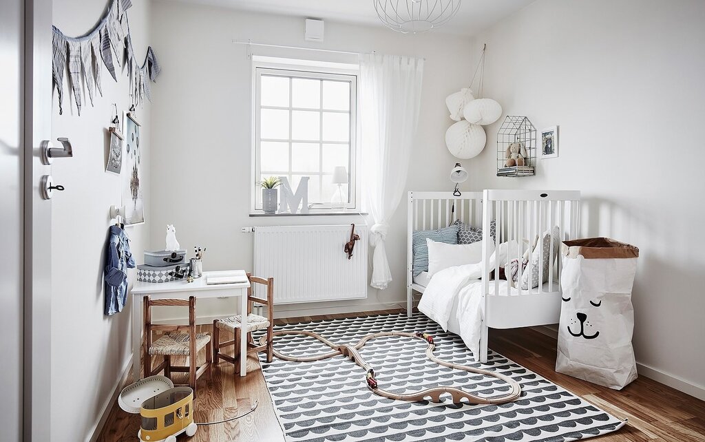 Children's rooms in Scandinavian style