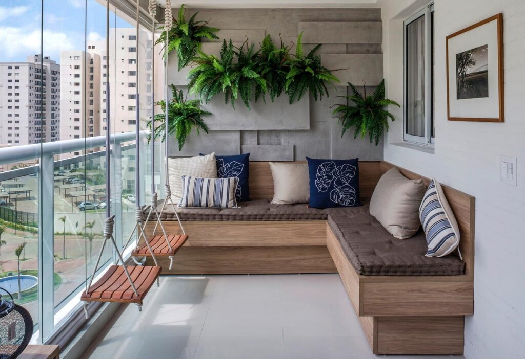 Folding sofa for the balcony