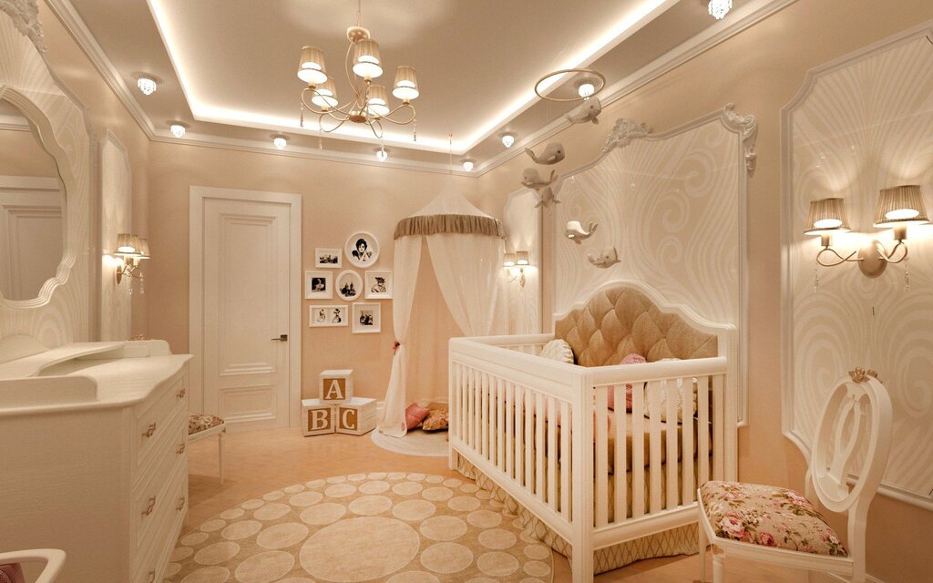 Дизайн детской комнаты для новорожденного 40 фото