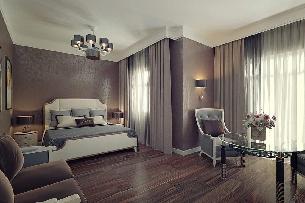 Design of the guest room in a private house