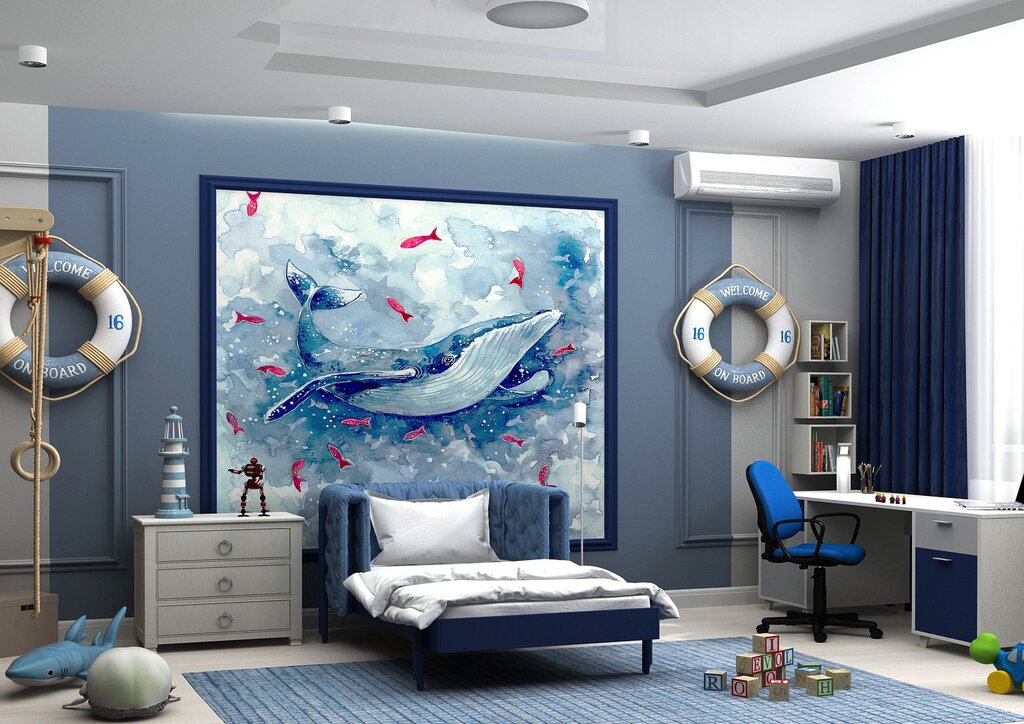 Дизайн комнаты в морском стиле
