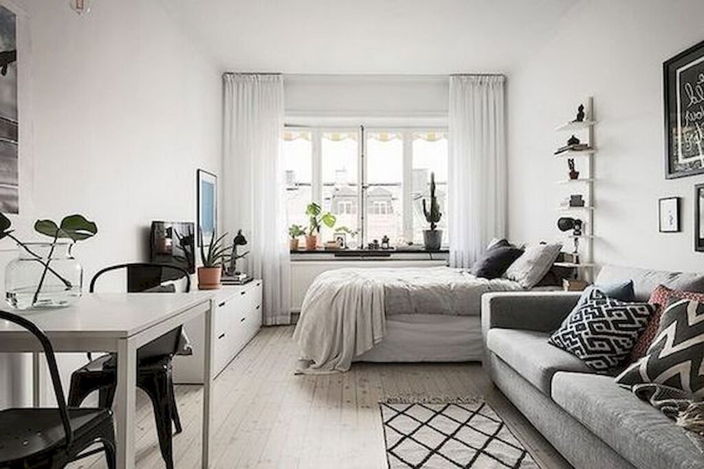 Дизайн комнаты в однокомнатной квартире