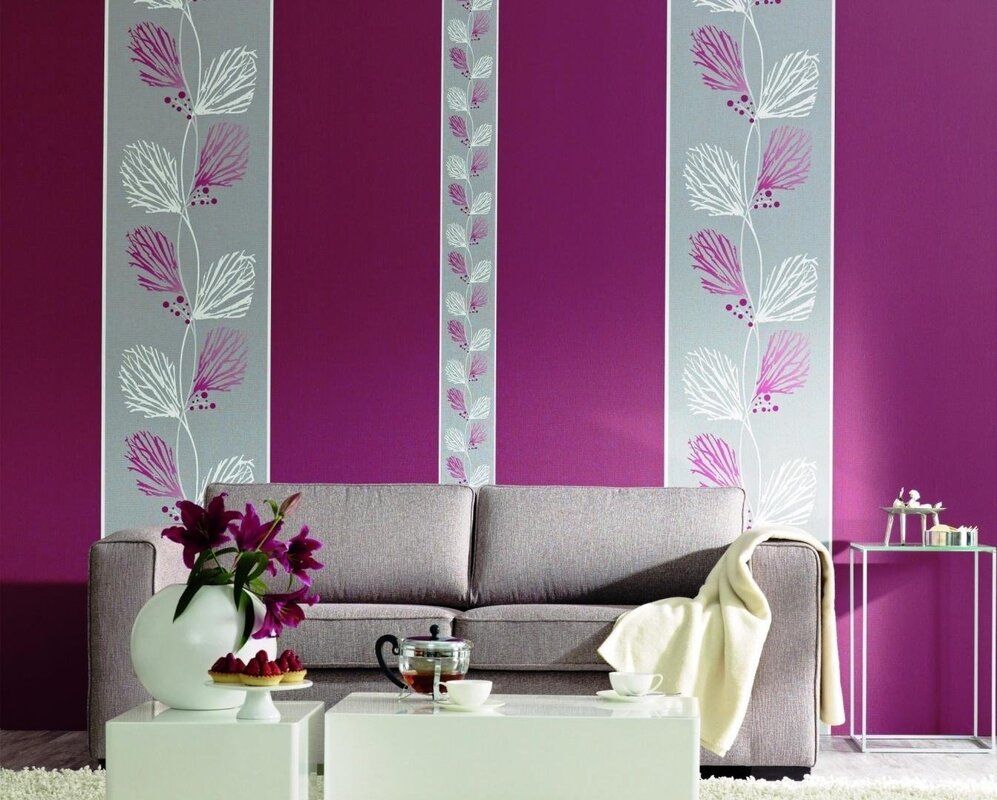 Wallpaper design in the living room