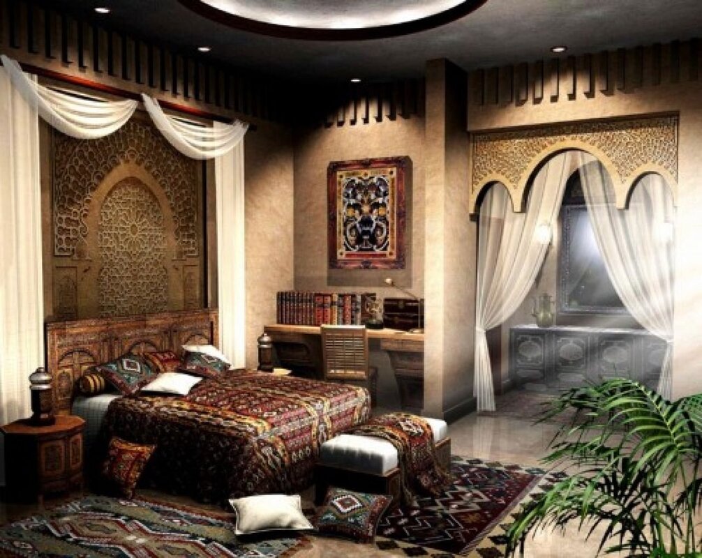 Bedroom design in Eastern style