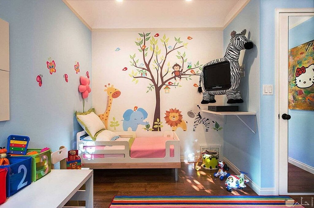 Дизайн стен в детской