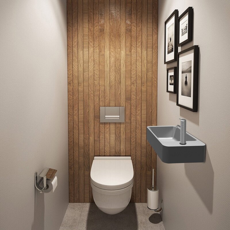 Дизайн туалета с раковиной