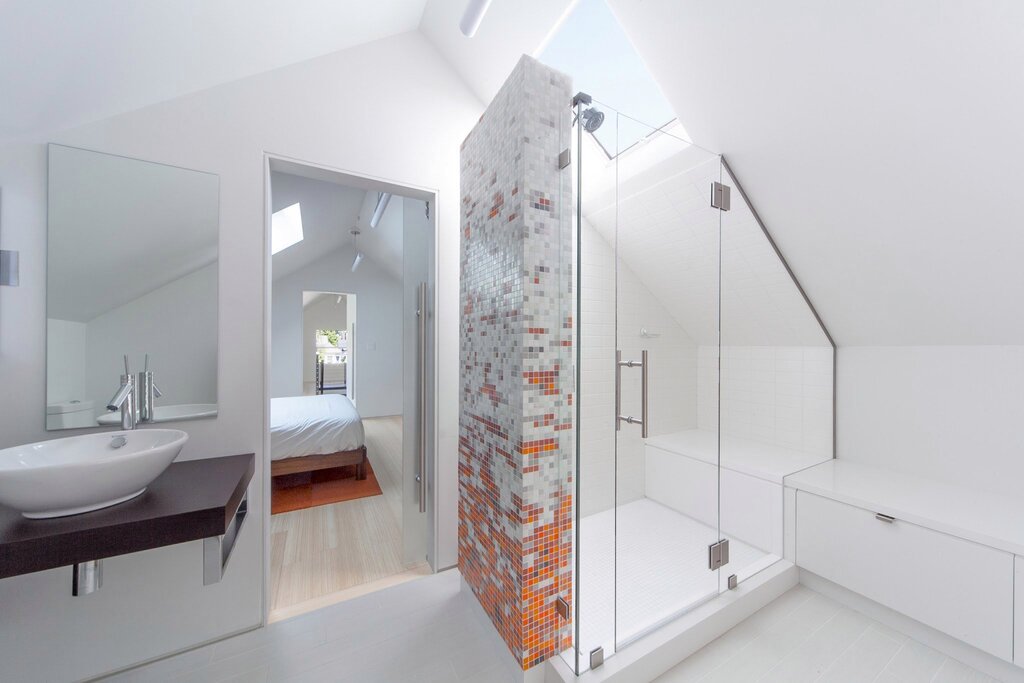 Shower in the attic