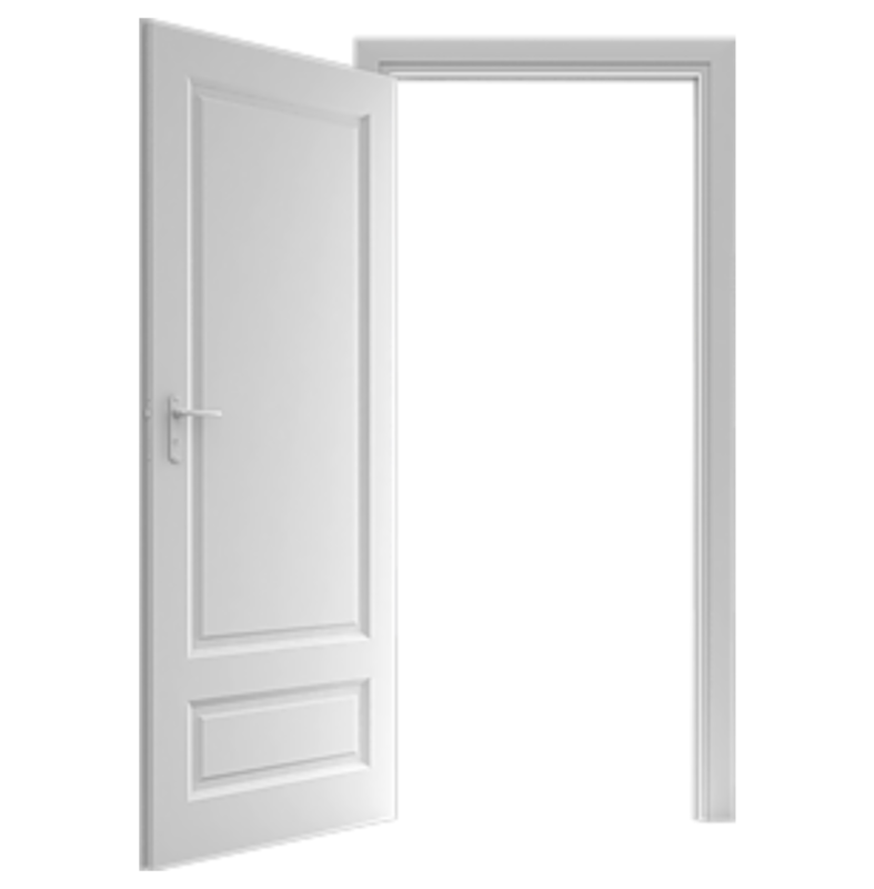 Дверь на белом фоне