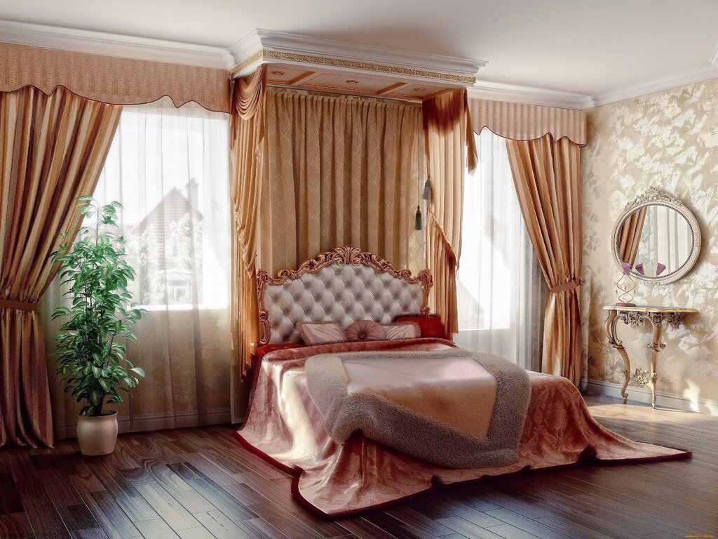 Фасоны штор для спальни
