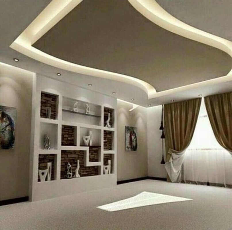 Curved stretch ceilings