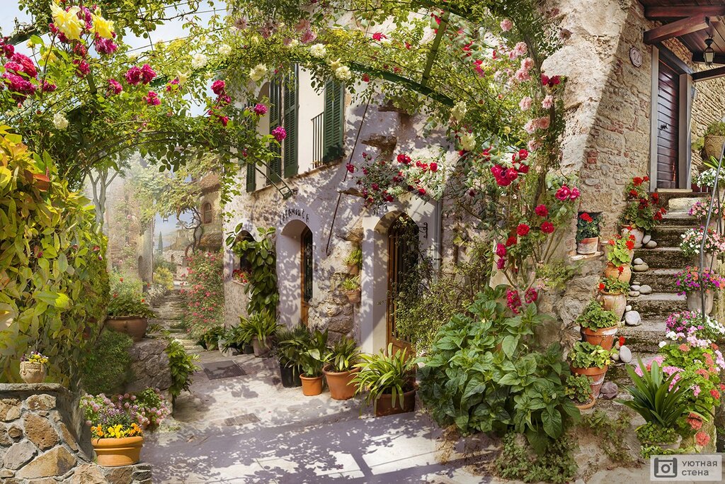 Photo wallpaper of streets and courtyards of the old town