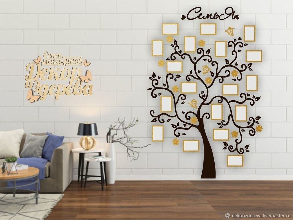 Фоторамка дерево семьи на стену