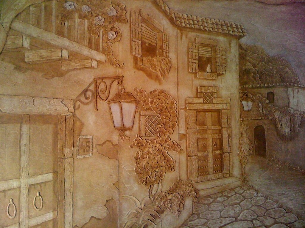 Fresco on wet plaster