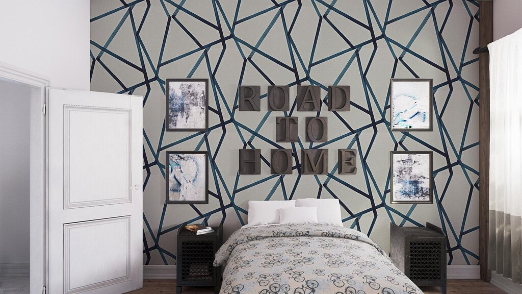 Geometric wallpaper for walls