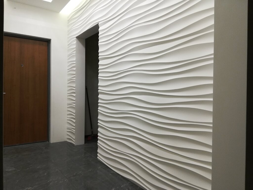 Gypsum tile wave