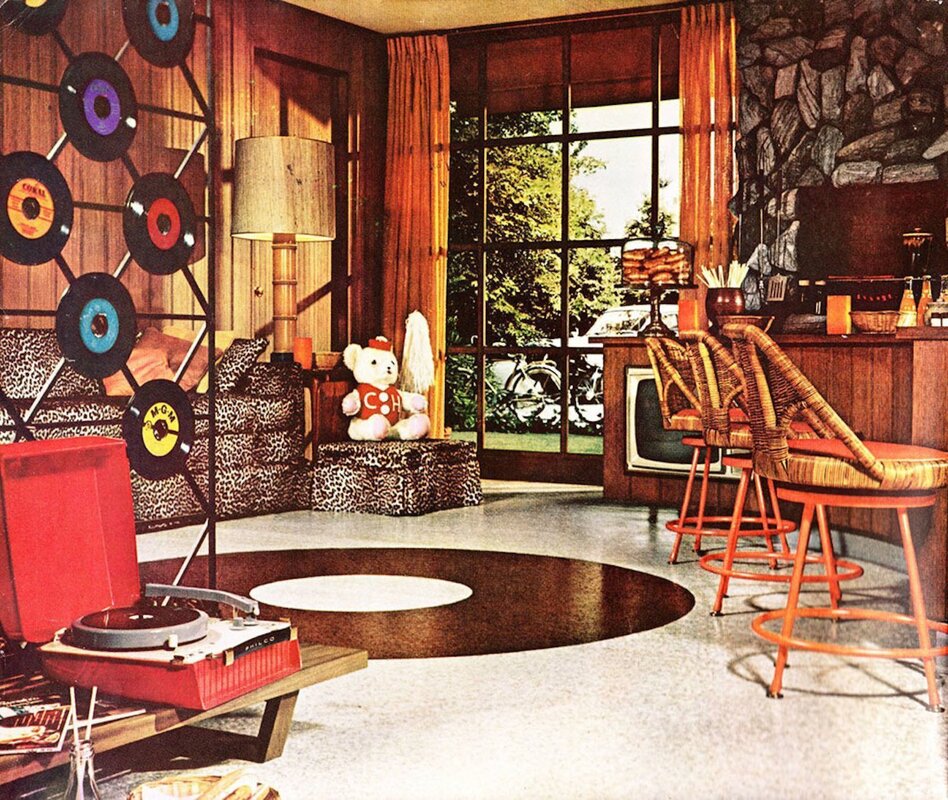 Retro-style living room