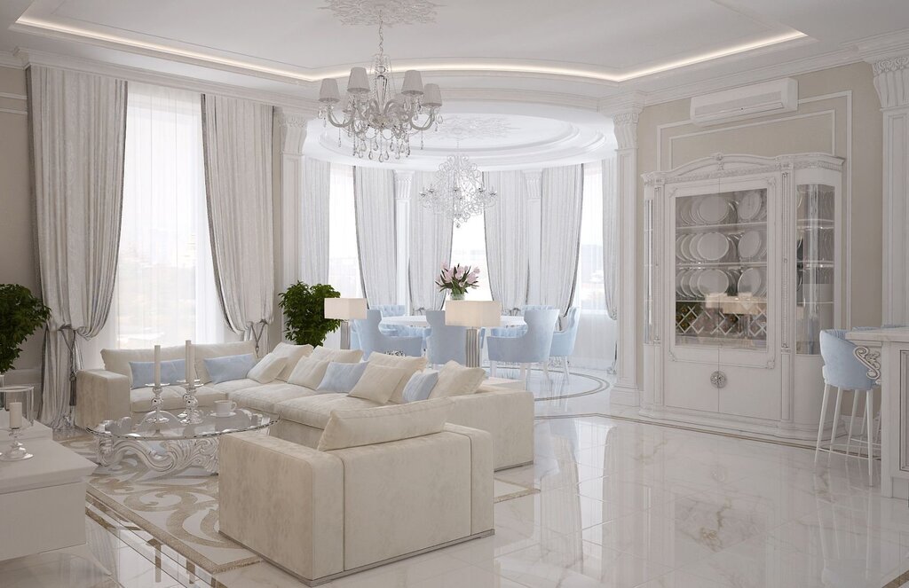 Classic interior in light tones