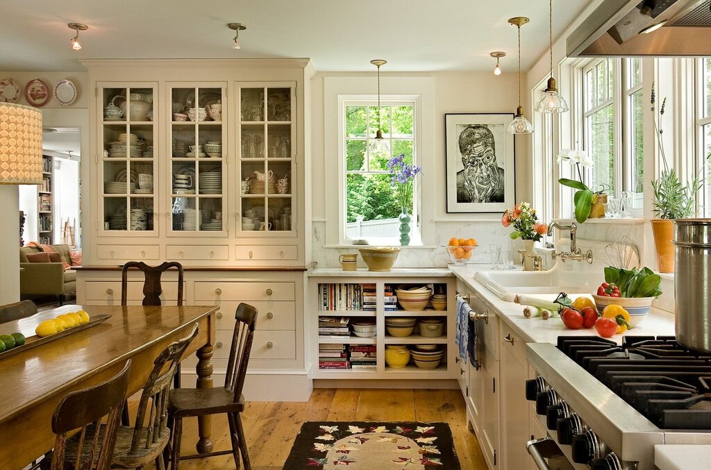 The interior of a country house kitchen