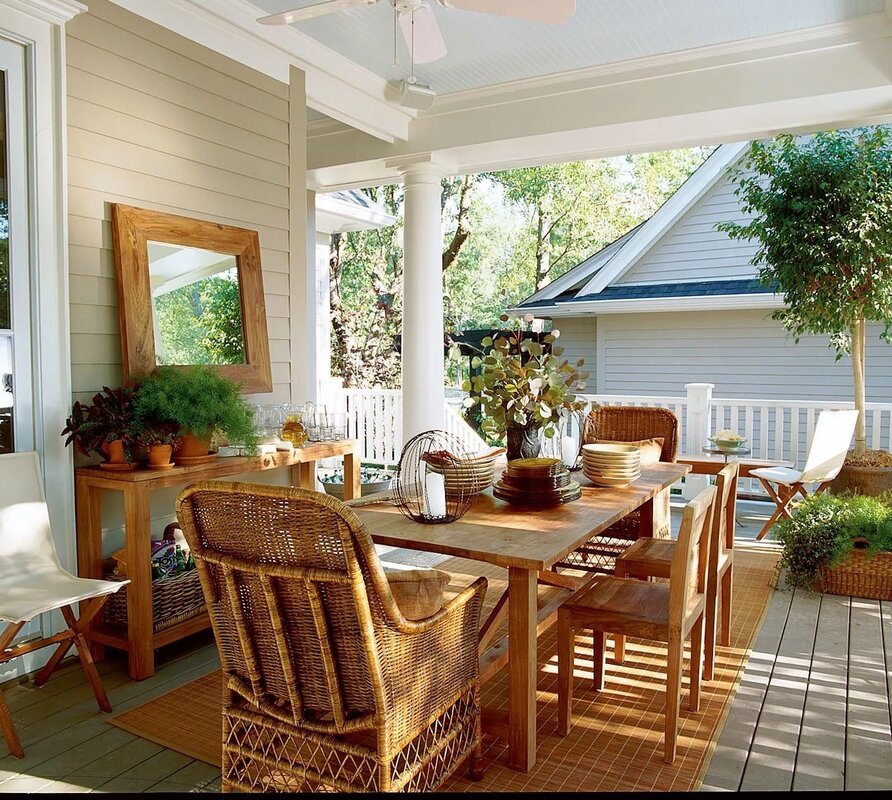 Interior of the veranda in a private house