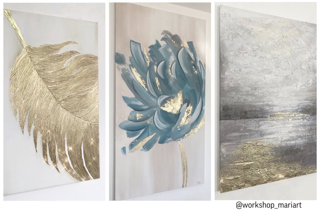 Interior paintings with gold leaf