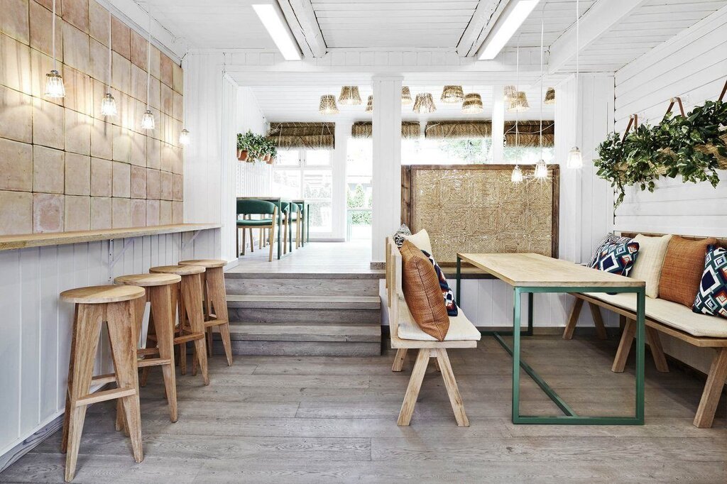 A café in Scandinavian style