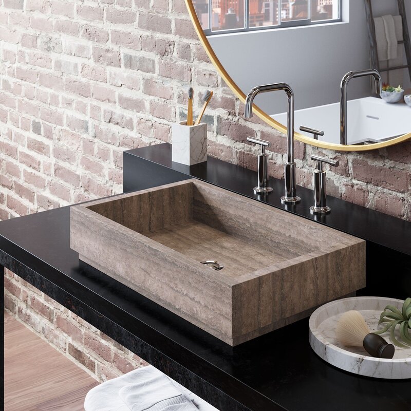 Stone sink for the bathroom